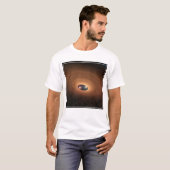 Schijf van stoffig materiaal overgebleven van ster t-shirt (Voorkant volledig)