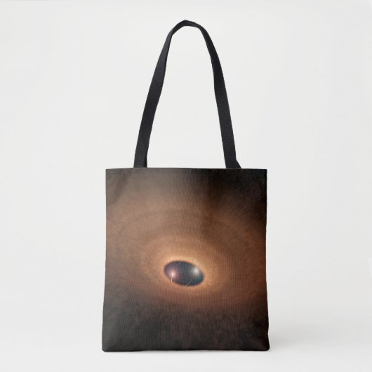 Schijf van stoffig materiaal overgebleven van ster tote bag (Voorkant)