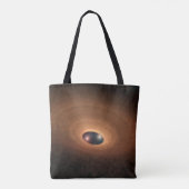 Schijf van stoffig materiaal overgebleven van ster tote bag (Achterkant)