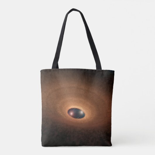 Schijf van stoffig materiaal overgebleven van ster tote bag (Achterkant)