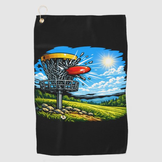 Schijfcrash Golfhanddoek (Voorkant)