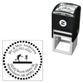 Schijfgolf, adres, zwarte Stippen, telefoonnummer Zelfinktende Stempel (In situ)