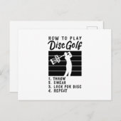 Schijfgolf afspelen briefkaart (Voorkant / Achterkant)