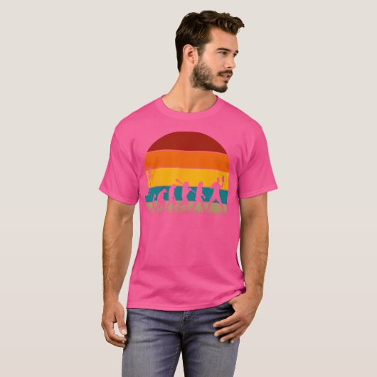 Schijfgolf-evolutie T-shirt (Voorkant volledig)