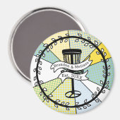 SchijfGolf - Gepersonaliseerd paar Vastgestelde da Magneet (Voorkant / Achterkant)