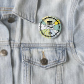 SchijfGolf - Gepersonaliseerd paar Vastgestelde da Ronde Button 5,7 Cm (In situ)