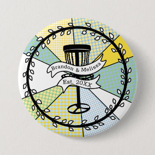 SchijfGolf - Gepersonaliseerd paar Vastgestelde da Ronde Button 7,6 Cm