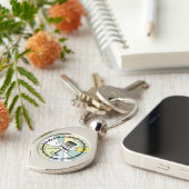 SchijfGolf - Gepersonaliseerd paar Vastgestelde da Sleutelhanger (Zijkant)