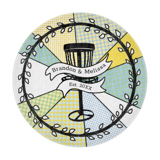 SchijfGolf - Gepersonaliseerd paar Vastgestelde da Snijplank (Voorkant)