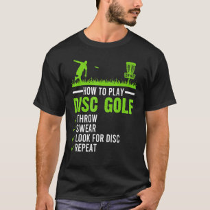 Schijfgolf Golf Frisbee Disk Golfer Golfing afspel T-shirt
