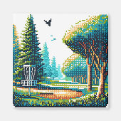 Schijfgolf Pixel Art Magneet (Voorkant)