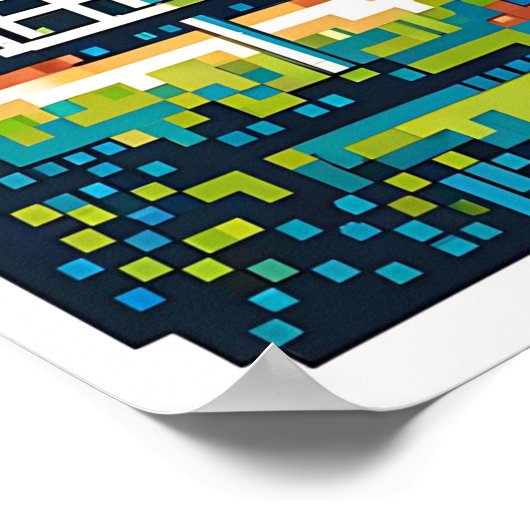 Schijfgolf Pixel Art Poster (Hoek)