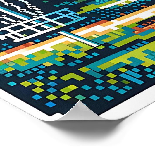 Schijfgolf Pixel Art Poster (Hoek)