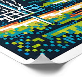 Schijfgolf Pixel Art Poster (Hoek)