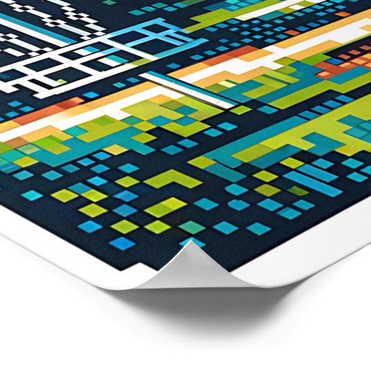 Schijfgolf Pixel Art Poster (Hoek)