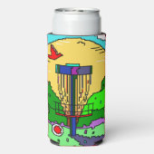 Schijfgolf Pixel Art Seltzer Blikjeskoeler (Seltzer Achterkant)