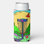 Schijfgolf Pixel Art Seltzer Blikjeskoeler (Seltzer Voorkant)