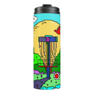 Schijfgolf Pixel Art Thermosbeker
