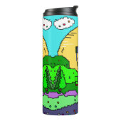 Schijfgolf Pixel Art Thermosbeker (Gedraaid links)