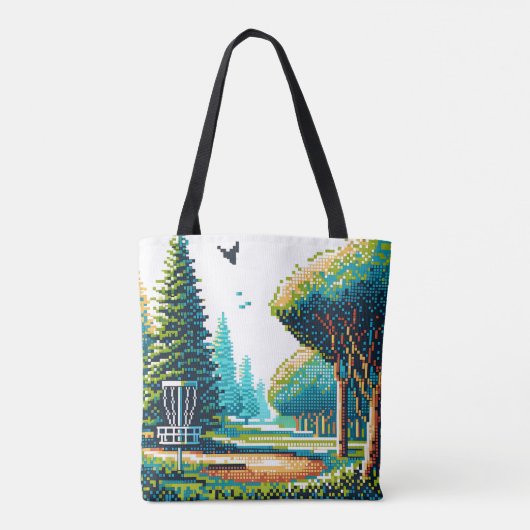 Schijfgolf Pixel Art Tote Bag (Achterkant)