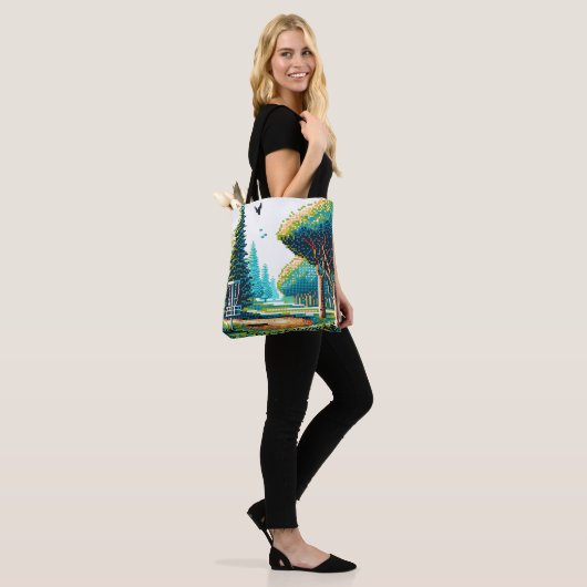 Schijfgolf Pixel Art Tote Bag (Op model)