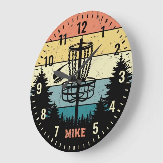 SchijfGolf  Retrostijl  klok (Hoek)