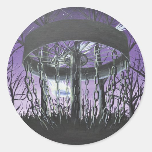 schijfgolf ronde sticker (Voorkant)