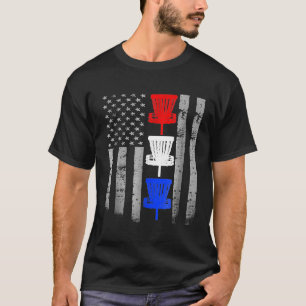 SchijfGolf-Shirt - Rood-wit-blauwe schijf Golf-vla T-shirt