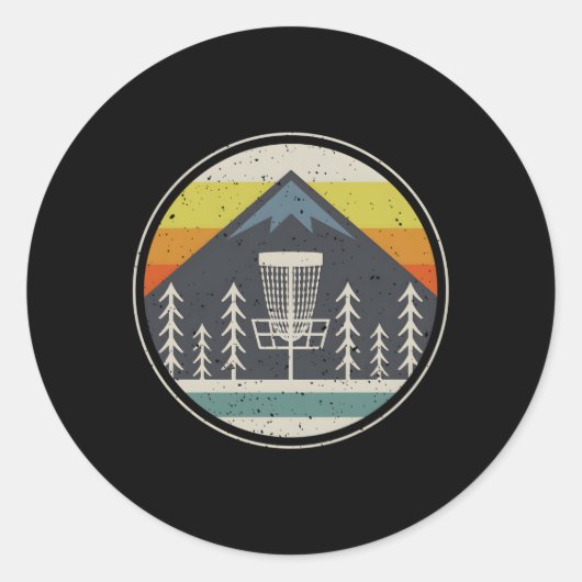 Schijfgolf voor schijfgolf ronde sticker (Voorkant)