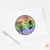 Schijfgolfing Ronde Sticker (Envelop)