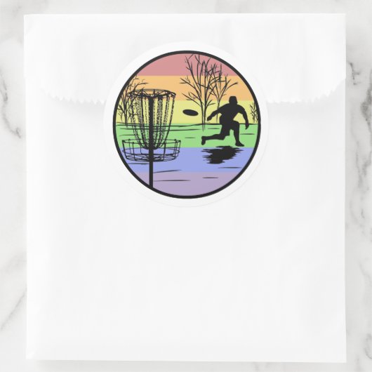 Schijfgolfing Ronde Sticker (Tas)
