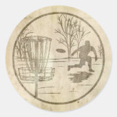 Schijfgolfing Ronde Sticker (Voorkant)
