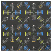 schijfgolfslagpanelen zwart stof (Swatch)