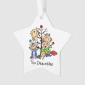 Schijfindexparenten, 3 Kinder AcrylOrnament Ornament (voorkant)