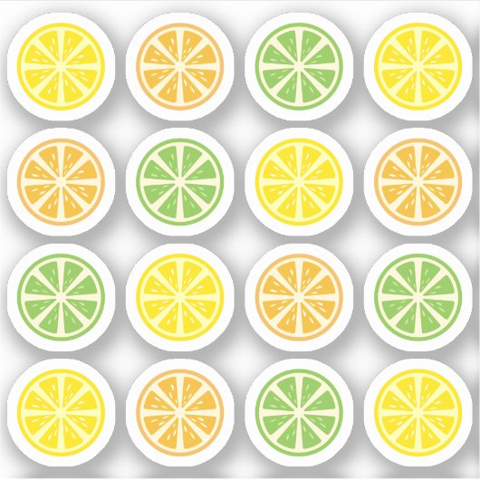 Schijfje Citroen Sinaasappel Limoen Fruit Citrus D Sticker