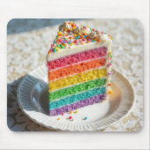 Schijfje Rainbow Cake Muismat (Voorkant)
