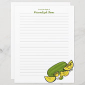 Schijfje Sunshine Yellow Lined Paper Sheet (Voorkant / Achterkant)