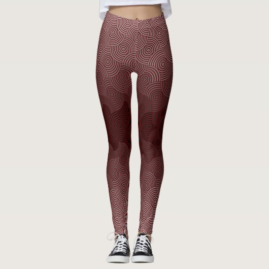 Schijfpatroon 02.Grey DRed BG Leggings (Voorkant)