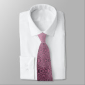 Schijfpatroon 02.Grijs roze BG Stropdas (Gebonden)