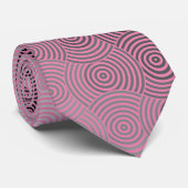 Schijfpatroon 02.Grijs roze BG Stropdas (Opgerold)
