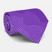 Schijfpatroon 02.Grijze BPurple BG Stropdas (Opgerold)