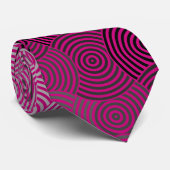 Schijfpatroon 02B.Gray B Pink BG Stropdas (Opgerold)