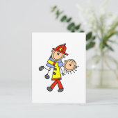 Schijkfiguur Brandweerluiken opslaan Briefkaart (Staand voorkant)