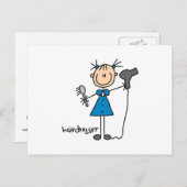 Schijkfiguur voor airdresser briefkaart (Voorkant / Achterkant)