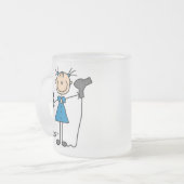 Schijkfiguur voor airdresser matglas koffiemok (Voorkant links)