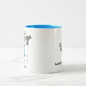 Schijkfiguur voor airdresser tweekleurige koffiemok (Center)