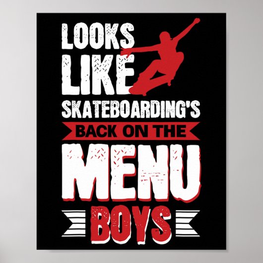 Schijkt alsof skateboarden ck staat op het menu jo poster (Voorkant)