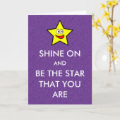 Schijn aan en wees de ster die je wilt. kaart (Gele Bloem)