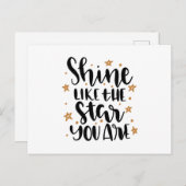 Schijn als de ster die je bent briefkaart (Voorkant / Achterkant)