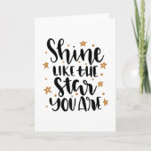 Schijn als de ster die je bent kaart (Voorkant)